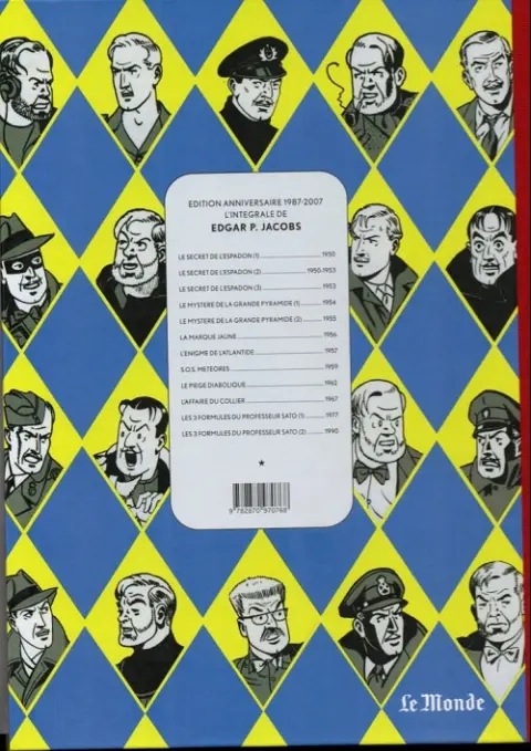 Verso de l'album Blake et Mortimer Tome 2 Le Secret de l'Espadon - L'Evasion de Mortimer