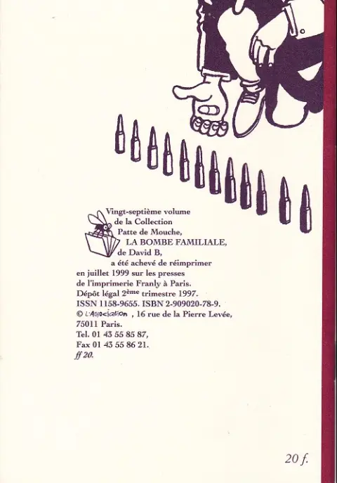 Verso de l'album La Bombe familiale