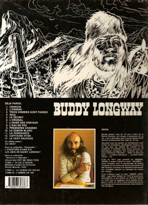 Verso de l'album Buddy Longway Tome 8 L'eau de feu