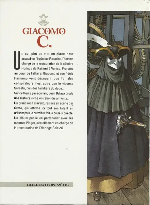 Verso de l'album Giacomo C. Tome 9 L'heure qui tue