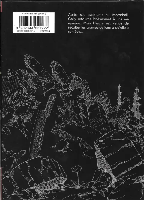 Verso de l'album Gunnm Édition originale Tome 5 Moissons vengeresses