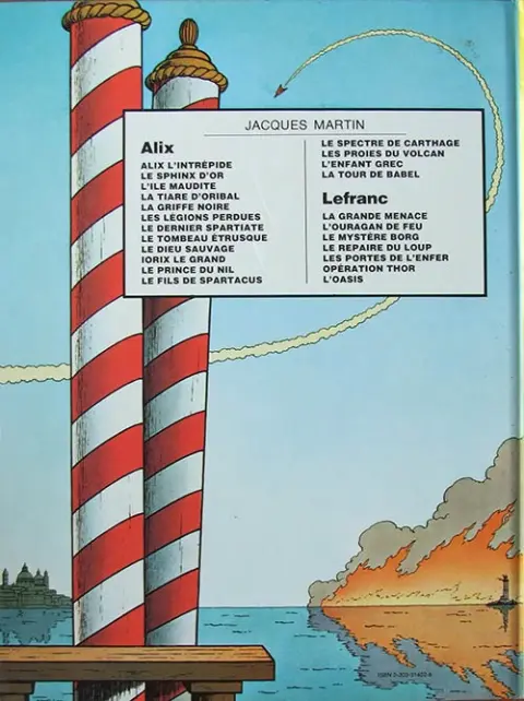 Verso de l'album Lefranc Tome 1 La grande menace