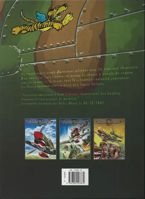 Verso de l'album Les Tigres volants Tome 3 Tonnerre sur le Yang Tse