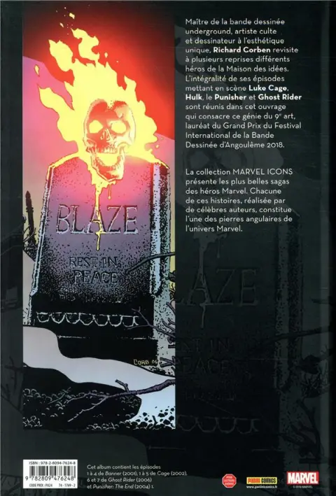 Verso de l'album Banner, Cage, Ghost Rider, Punisher