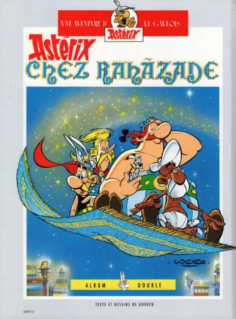 Verso de l'album Astérix Tomes 27 et 28 Le fils d'Astérix / Astérix chez Rahàzade