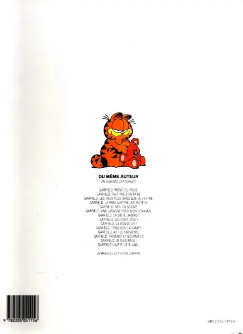 Verso de l'album Garfield Tome 14 Lave plus blanc !