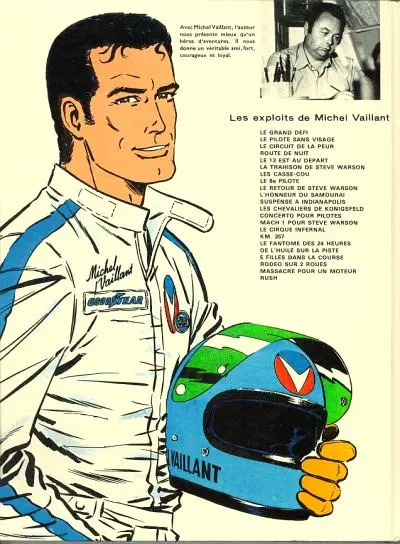 Verso de l'album Michel Vaillant Tome 23 Série noire