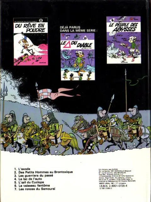 Verso de l'album Les Petits hommes Tome 11 Dans les griffes du seigneur