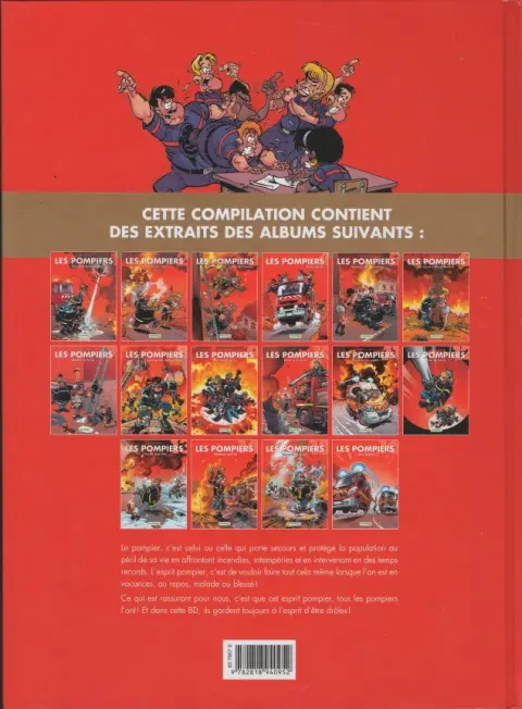 Verso de l'album Les Pompiers Les Best Or L'esprit pompier
