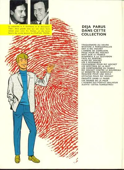 Verso de l'album Ric Hochet Tome 22 Alerte ! Extra-terrestres !