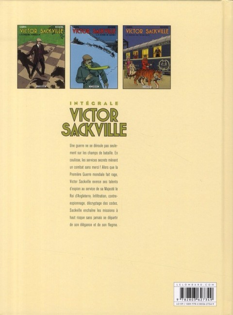 Verso de l'album Intégrale Victor Sackville 7