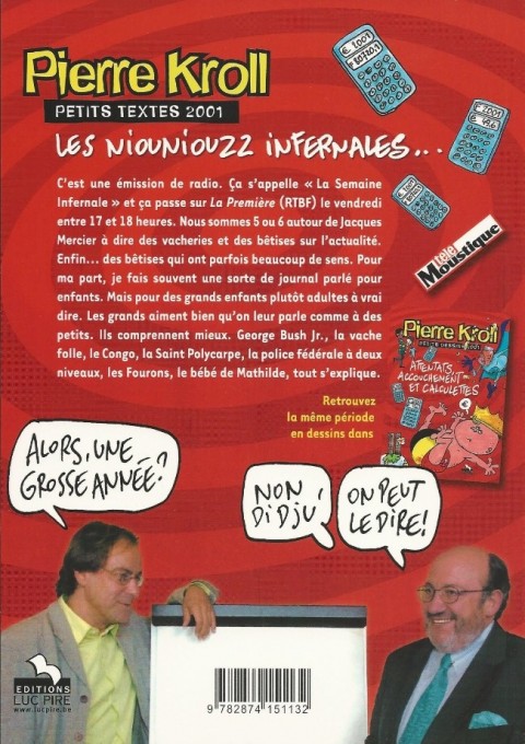 Verso de l'album Petits textes Petits textes 2001 - Les niouniouzz infernales ...