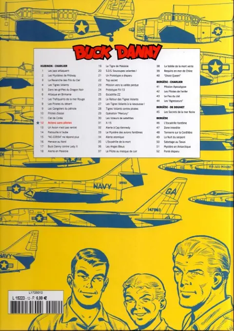 Verso de l'album Buck Danny Tome 12 Avions sans pilotes