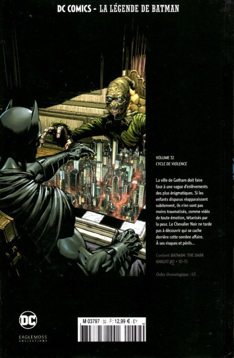 Verso de l'album DC Comics - La Légende de Batman Volume 32 Cycle de violence