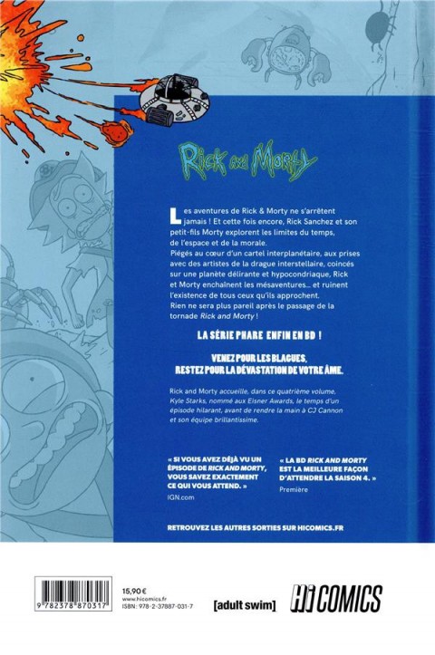 Verso de l'album Rick and Morty Tome 4