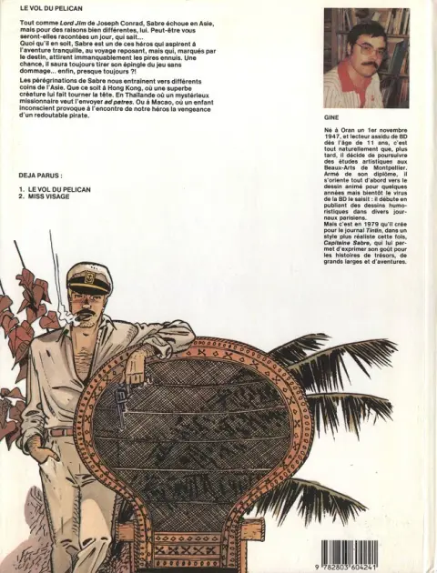 Verso de l'album Capitaine Sabre Tome 1 Le vol du Pélican