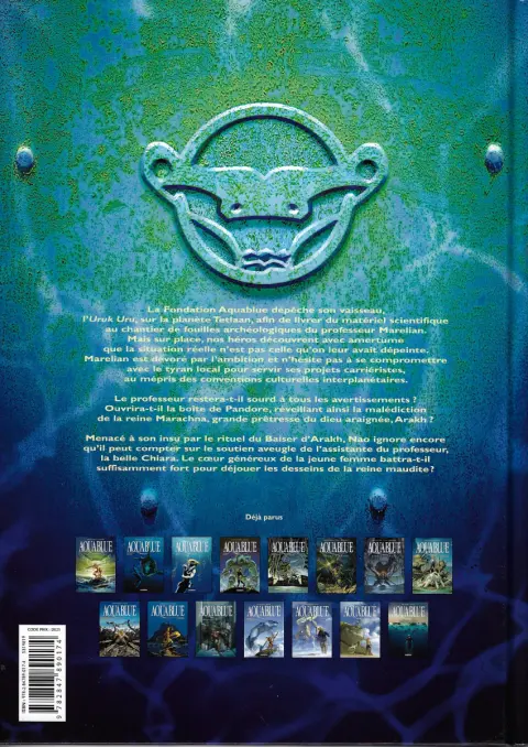 Verso de l'album Aquablue Tome 10 Le baiser d'Arakh