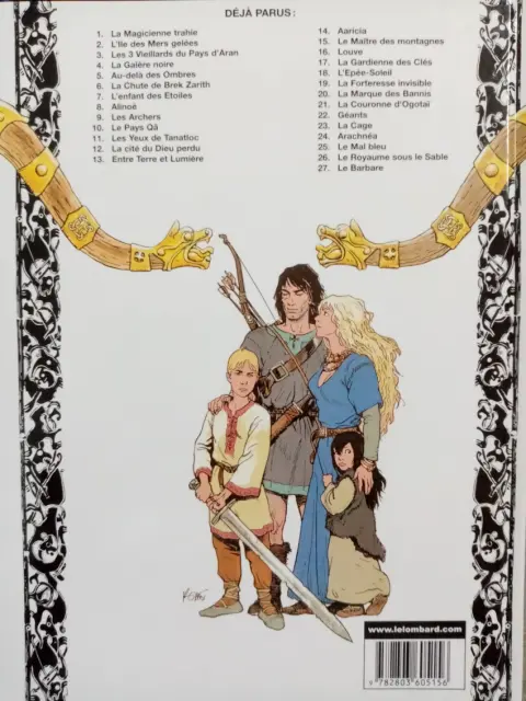 Verso de l'album Thorgal Tome 9 Les Archers