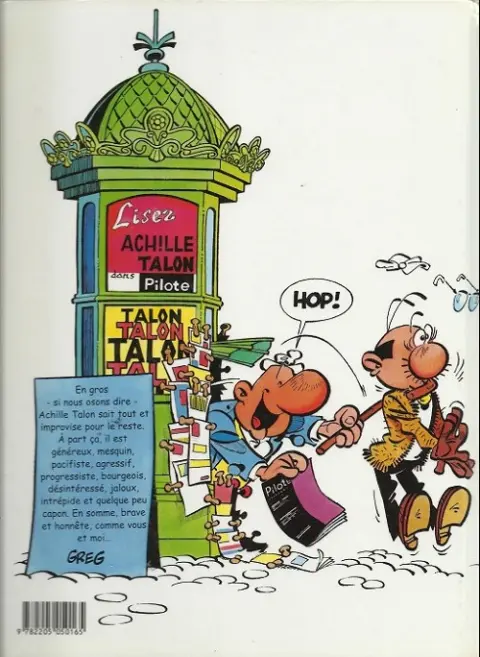 Verso de l'album Achille Talon Tome 40 Achille Talon et le monstre de l'Étang Tacule !