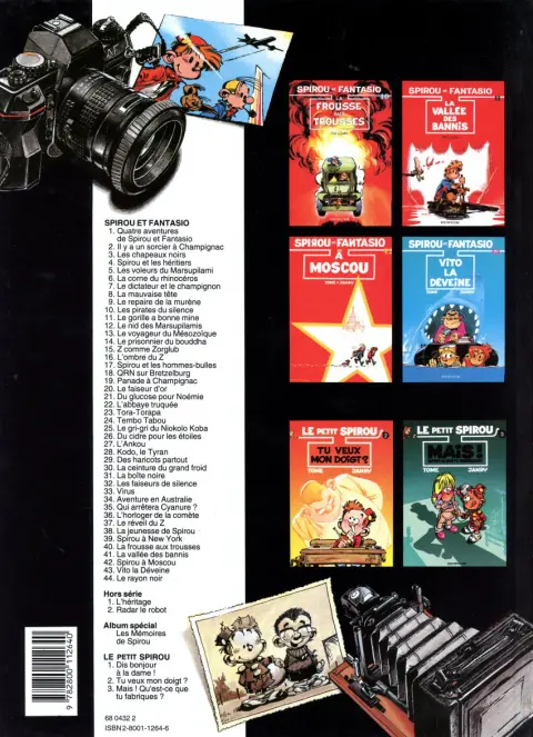 Verso de l'album Spirou et Fantasio Tome 36 L'horloger de la comète