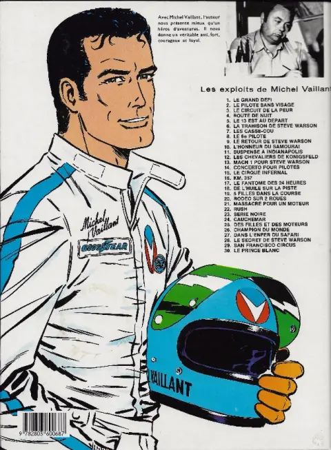 Verso de l'album Michel Vaillant Tome 25 Des filles et des moteurs