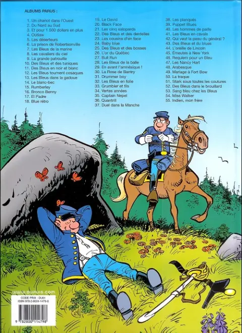 Verso de l'album Les Tuniques Bleues Tome 26 L'Or du Québec