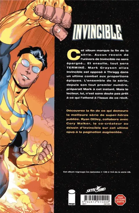 Verso de l'album Invincible Tome 25 La Fin de tout (Seconde partie)
