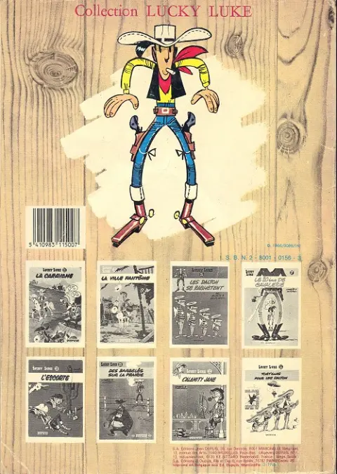 Verso de l'album Lucky Luke Tome 17 Sur la piste des Dalton