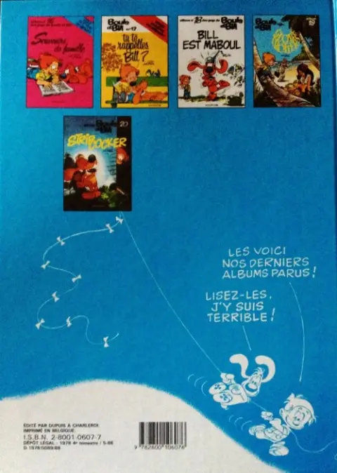 Verso de l'album Boule & Bill Tome 15 Bill, nom d'un chien !