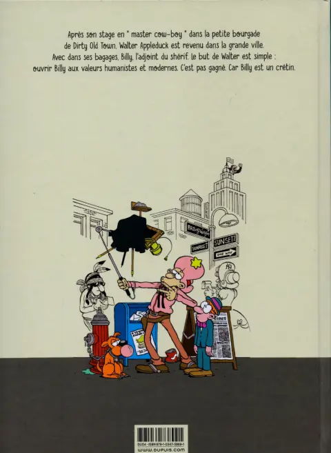 Verso de l'album Walter Appleduck Tome 2 Un cow-boy dans la ville