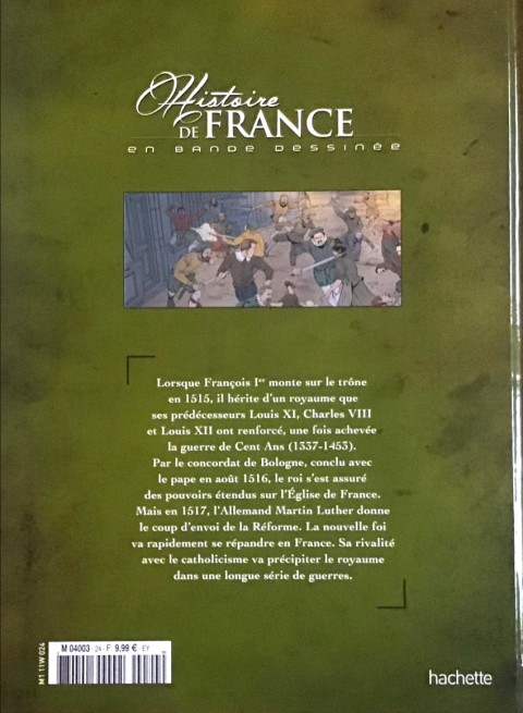 Verso de l'album Histoire de France en bande dessinée Tome 22 Les guerres de religion et la Saint Barthélemy 1534/1572