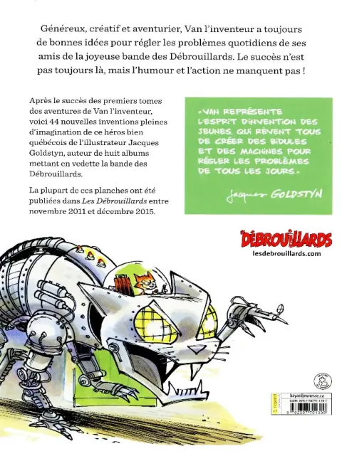 Verso de l'album Van l'inventeur Tome 5 C'est l'invention qui compte