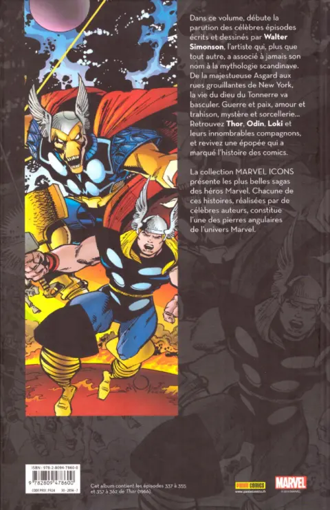 Verso de l'album Thor Tome 1