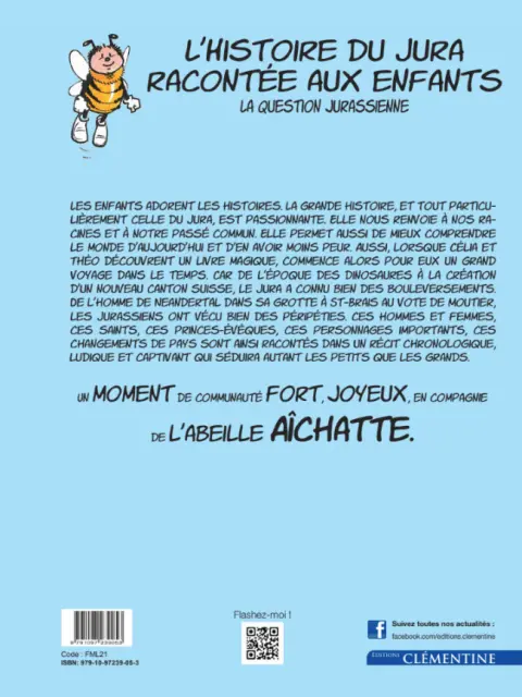 Verso de l'album L'histoire du Jura raconté aux enfants Tome 1 Le Contexte jurassien