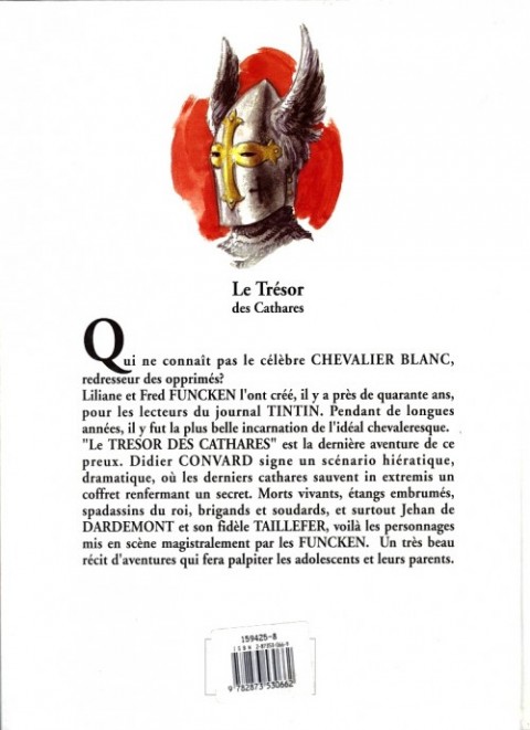 Verso de l'album Le Chevalier blanc Tome 10 Le trésor des cathares