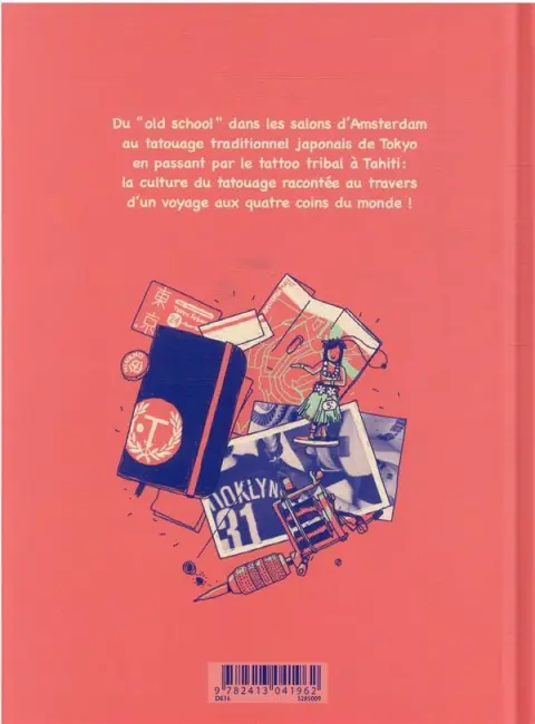 Verso de l'album Lever l'encre Carnet de voyages et de tatouages