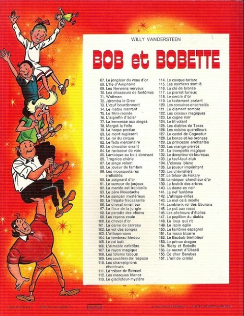 Verso de l'album Bob et Bobette Tome 96 Le cheval rimailleur