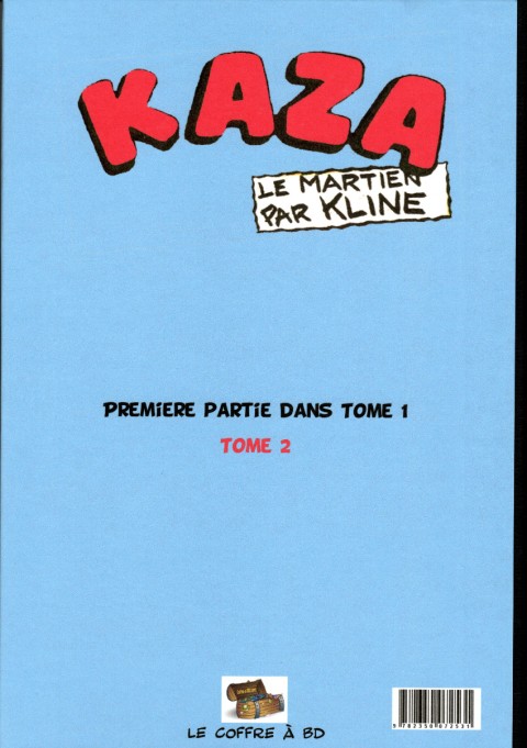 Verso de l'album Kaza - Le Martien Tome 2