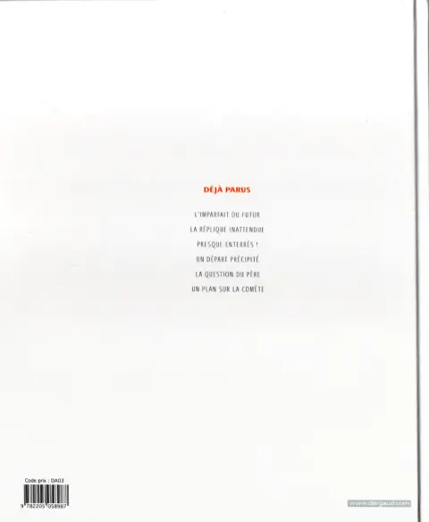 Verso de l'album Une épatante aventure de Jules Tome 1 L'imparfait du futur