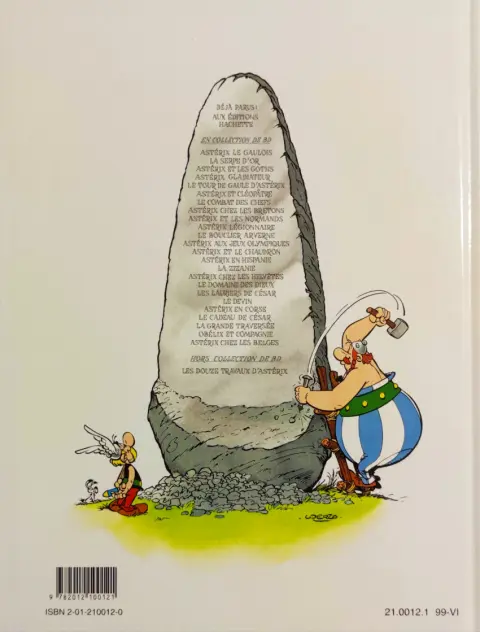 Verso de l'album Astérix Tome 12 Astérix aux jeux olympiques