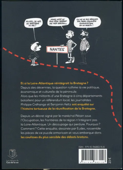 Verso de l'album La frontière bretonne Une enquête inédite sur la réunification de la Bretagne