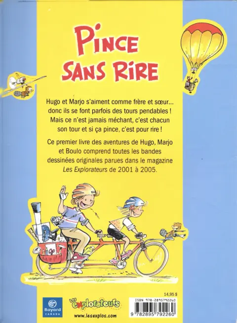 Verso de l'album Les aventures de Hugo et Marjo 1 Pince sans rire