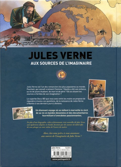 Verso de l'album Jules Verne Aux sources de l'imaginaire