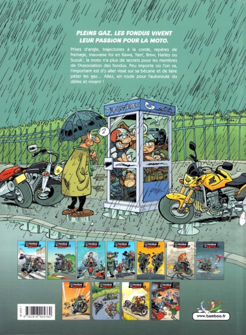 Verso de l'album Les fondus de moto Tome 3