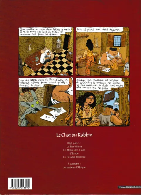 Verso de l'album Le Chat du Rabbin Tome 2 Le Malka des Lions