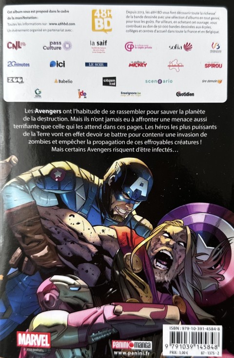 Verso de l'album Marvel zombies rassemblement 1