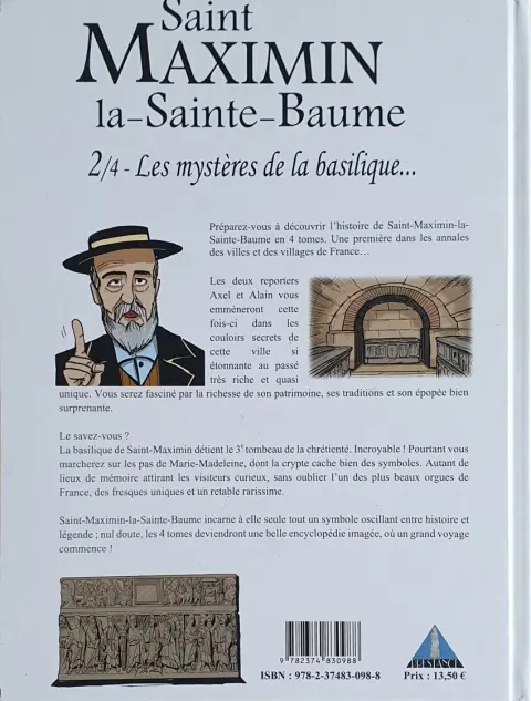 Verso de l'album Saint-Maximin-la-Sainte-Baume 2/4 Les mystères de la basilique