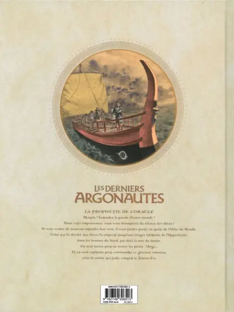 Verso de l'album Les Derniers Argonautes Tome 1 Le Silence des dieux