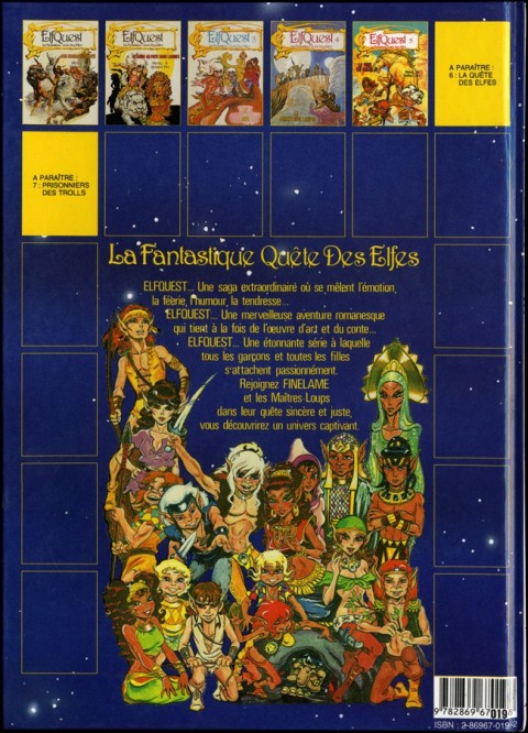 Verso de l'album ElfQuest - La Fantastique quête des elfes Tome 5 La voix du soleil