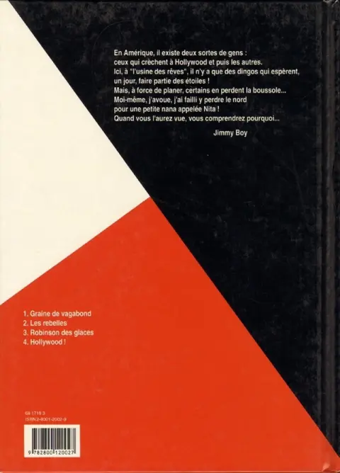 Verso de l'album Jimmy Boy Tome 4 Hollywood !